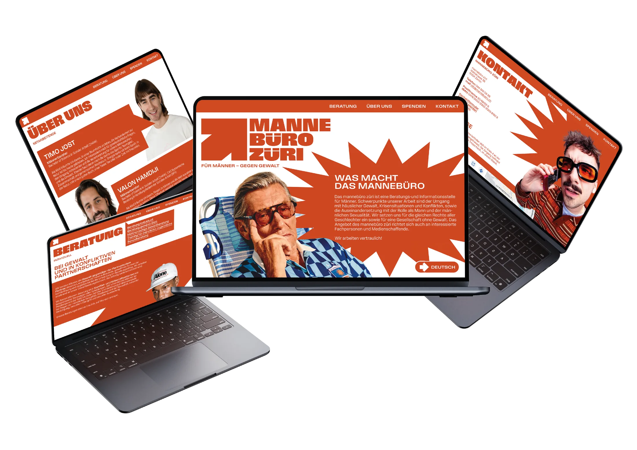 Print- und Digital-Anwendungen des Rebrandings